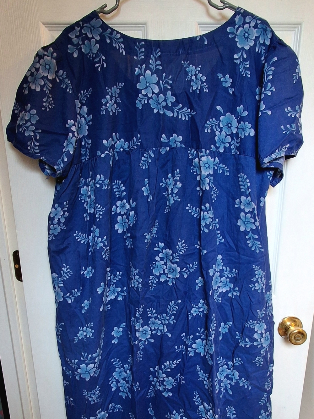 Only Necessities Navy Blue Floral Short-Sleeve Tunic - Picture 2 of 3